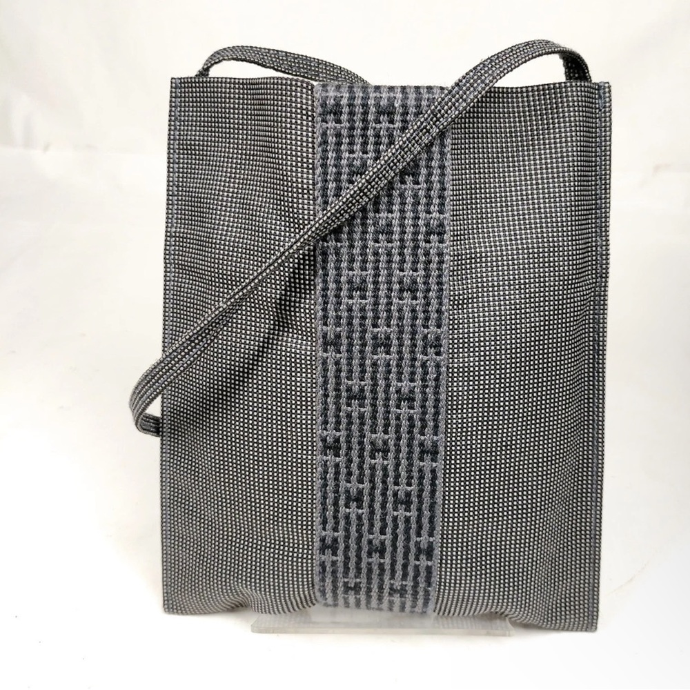 Hermes Mini Shoulder Sling Bag Fabric Canvas Vintage Preowned